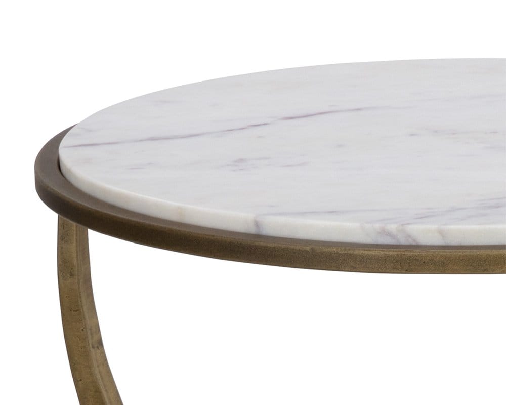 Sunpan - Alicent End Table - White Marble - 110188 view 7