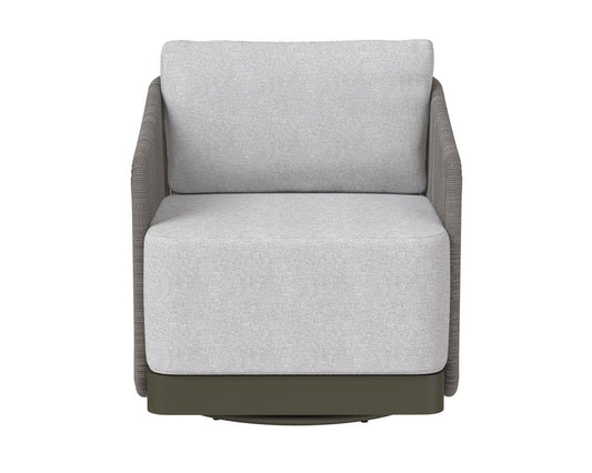 Sunpan - Allariz Swivel Armchair - Warm Grey - Gracebay Light Grey - 109651 view 2