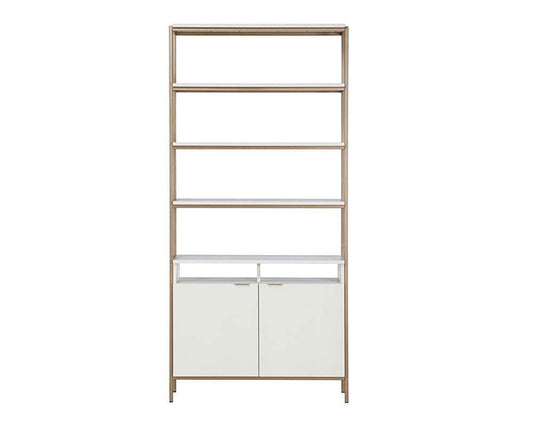 Sunpan - Artezia Ambrose Modular Bookcase Large - Champagne Gold - Cream - 107644 veiw 2
