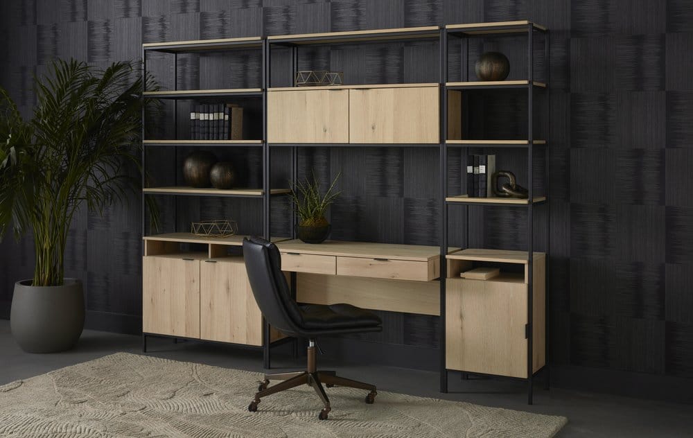 Sunpan - Artezia Ambrose Modular Bookcase Small - Rustic Oak - Black - 108793_CLOSEOUT view 7