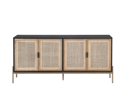 Sunpan - Artezia Avida Sideboard - Large - Gold - Black/Natural - 108075_CLOSEOUT view 2