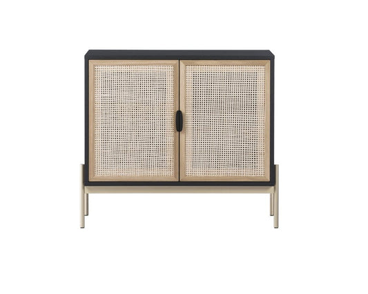Sunpan - Artezia Avida Sideboard - Small - Gold - Black/Natural - 106836 view 2