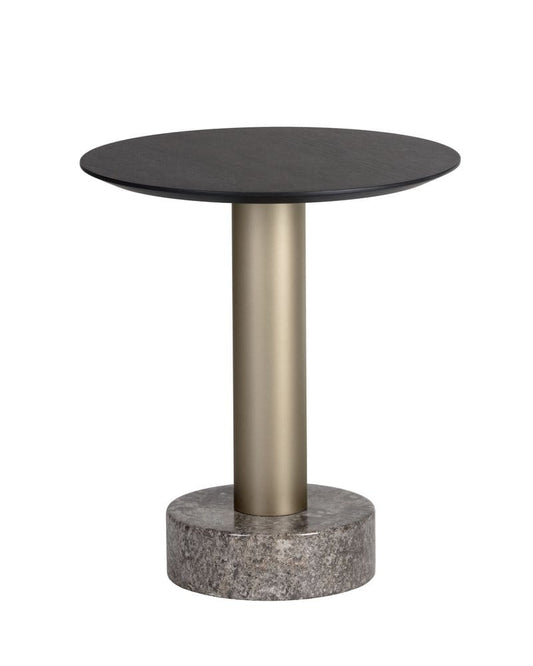 Sunpan - Artezia Monaco End Table - Gold - Grey Marble / Charcoal Grey - 104629 view 2