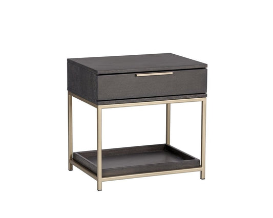Sunpan - Artezia Rebel Nightstand Small - Gold - Charcoal Grey - 104606 view 2