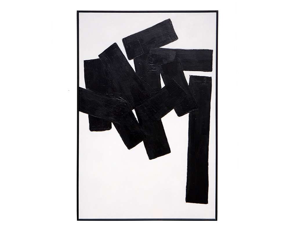 Sunpan - Building Blocks - 48in X 72in - Black Floater Frame - A0225 veiw 1