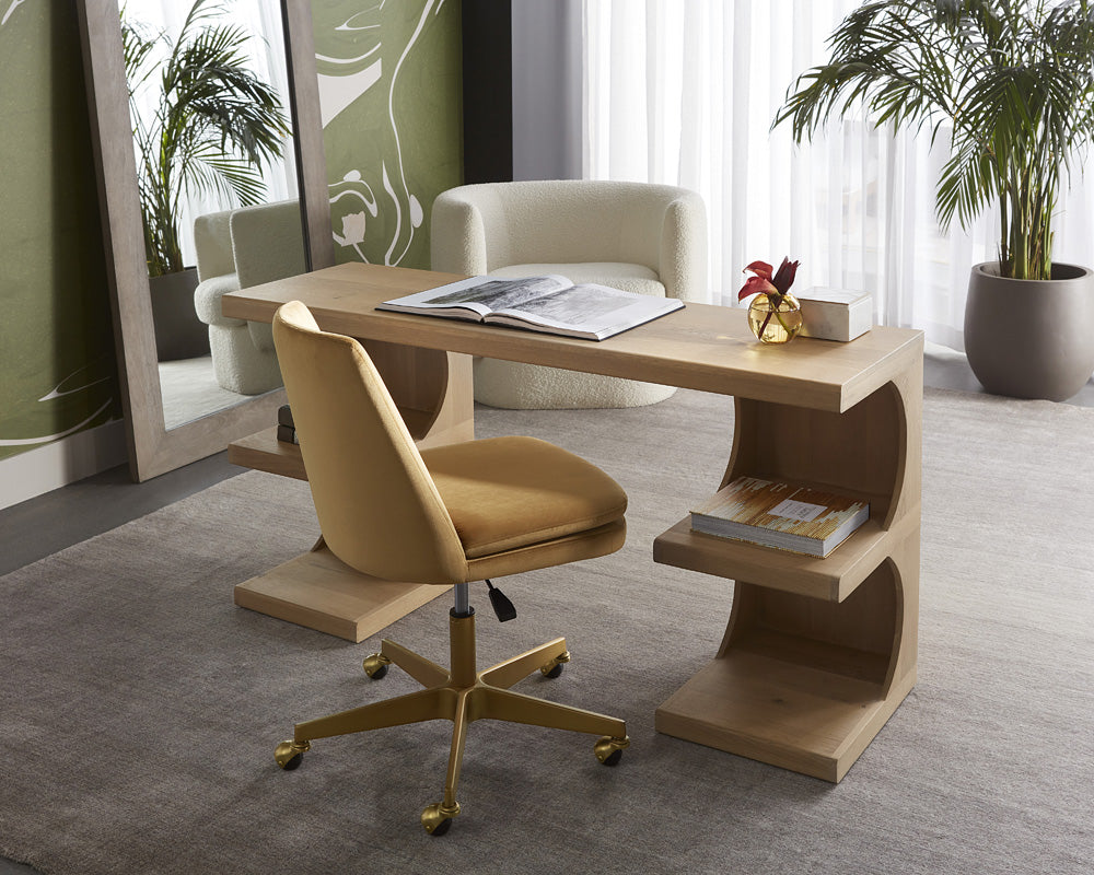 Sunpan - Catrine Desk - Rustic Oak - 109608 view 8