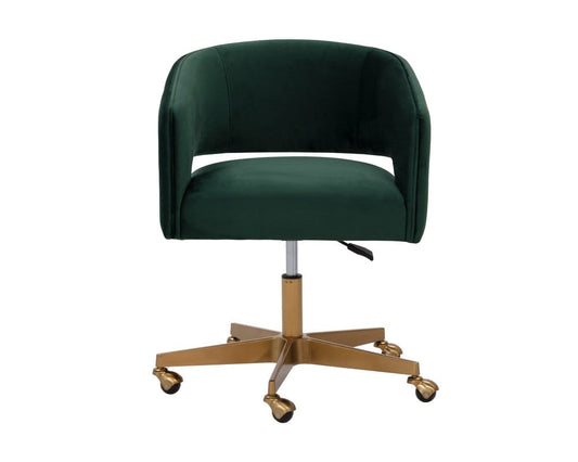 Sunpan - Claren Office Chair - Deep Green Sky - 107851 view 2