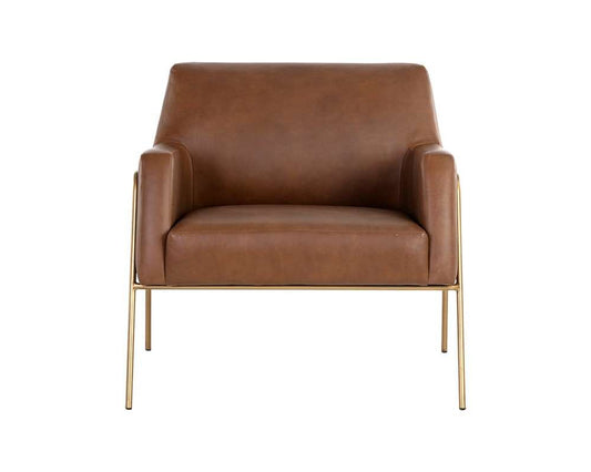 Sunpan - MIXT Cybil Lounge Chair - Vintage Caramel Leather - 106457_CLOSEOUT veiw 2