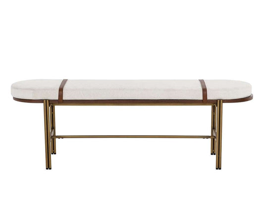 Sunpan - Zenn Elaine Bench - Polo Club Muslin - 108688 veiw 2