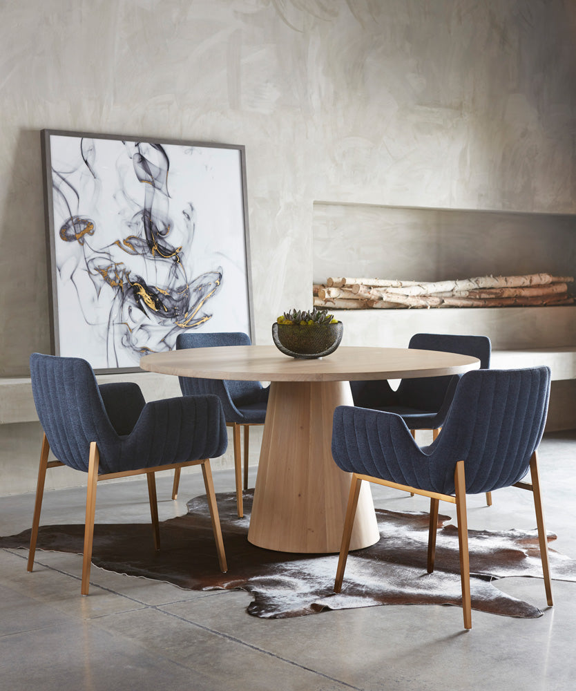 Sunpan - Elina Dining Table Round - Light Oak - 54in - 111022 view 6
