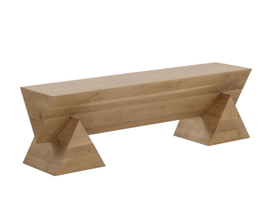 Sunpan - Gregor Bench - Rustic Oak - 111327_CLOSEOUT view 2
