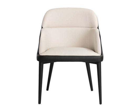 Sunpan - Ikon Hagan Dining Armchair - Dillon Cream / Dillon Black - 105167 veiw 2
