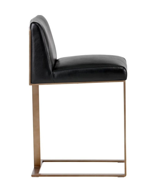 Sunpan - Ikon Dean Counter Stool - Antique Brass - Cantina Black - 103801 view 2
