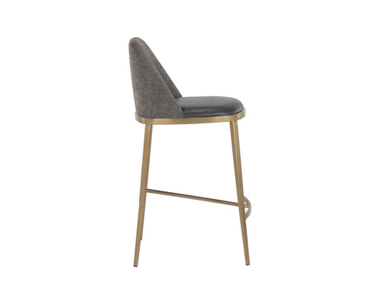 Sunpan - Ikon Dover Counter Stool - Bravo Portabella / Sparrow Grey - 107816_CLOSEOUT view 2