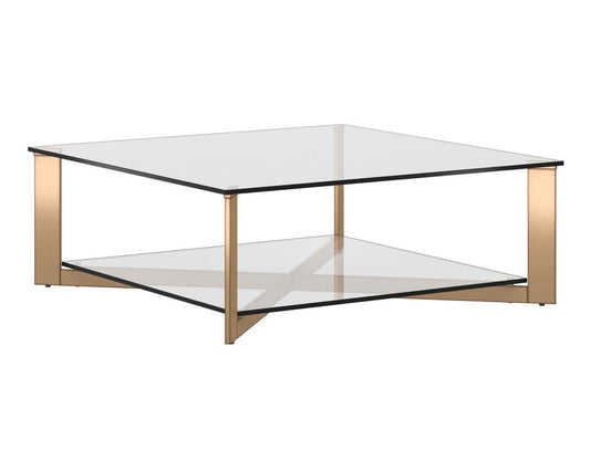 Sunpan - Ikon Xavier Coffee Table - Square - Antique Brass - 109187 view 2