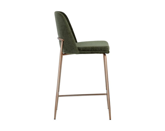 Sunpan - Ikon Zeke Counter Stool - Antique Brass - Bergen Olive - 109183 view 2