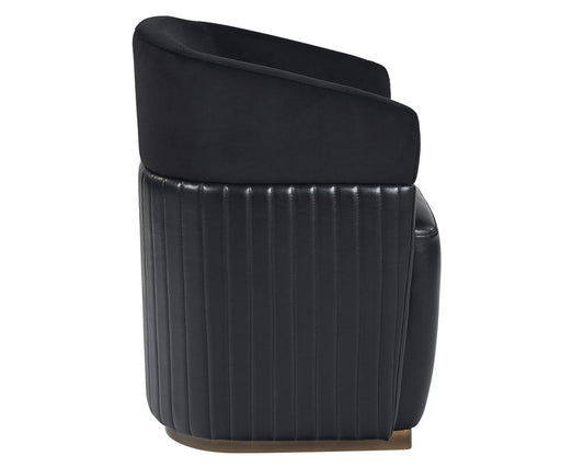 Sunpan - Irongate Genval Wheeled Lounge Chair - Abbington Black / Cantina Black - 105246 view 2