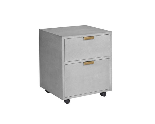 Sunpan - MIXT Jiro File Cabinet - Grey Shagreen - 105444_CLOSEOUT veiw 2