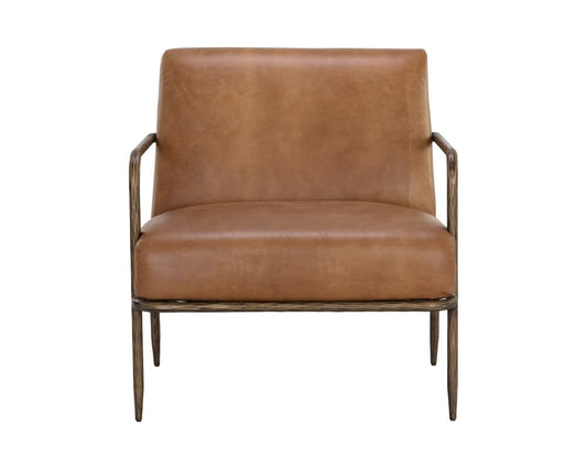 Sunpan - Lathan Lounge Chair - Tan Leather - 111358 view 2