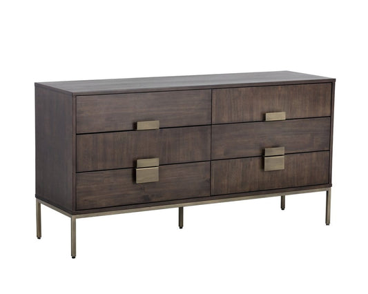 Sunpan - MIXT Jade Dresser - Antique Brass - Dark Mango - 102924 view 2