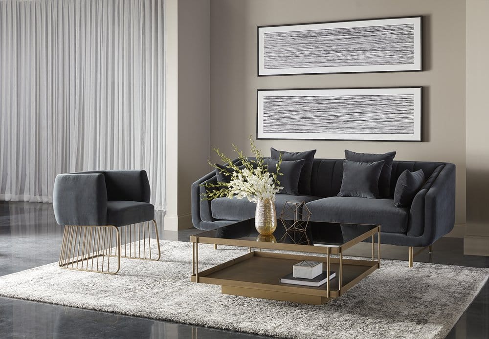 Sunpan - MIXT Veera Sofa - Shadow Grey - 103641 view 5