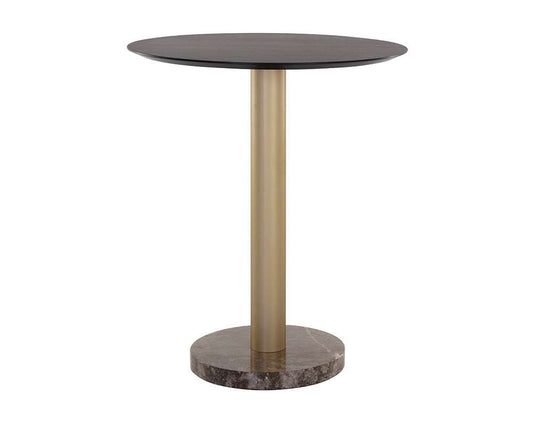 Sunpan - Artezia Monaco Bar Table - Gold - Grey Marble / Charcoal Grey - 108669 veiw 2