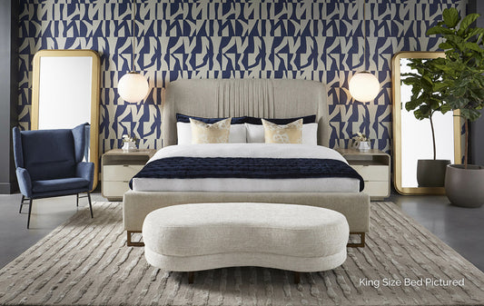 Sunpan - MIXT Nevin Bed Queen - Dove Cream - 108317 view 2