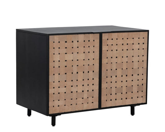 Sunpan - Omari Sideboard - Small - Suede Light Tan Leather - 110769 view 2