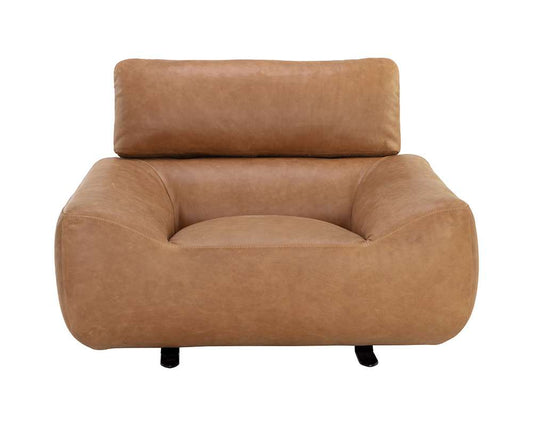 Sunpan - Paget Glider Lounge Chair - Camel Leather - 111480_CLOSEOUT veiw 2