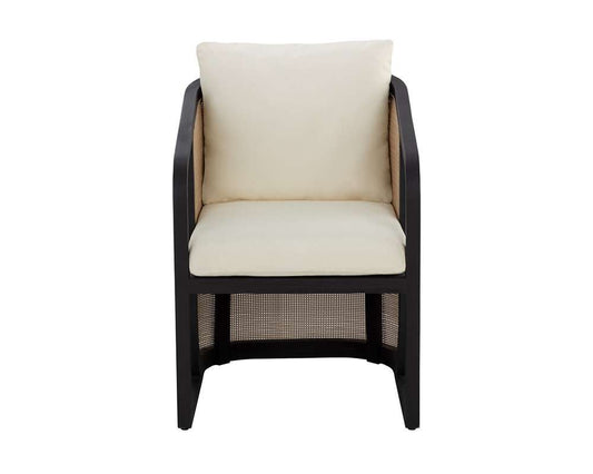 Sunpan - Palermo Dining Chair - Charcoal - Stinson Cream - 111042_CLOSEOUT veiw 2