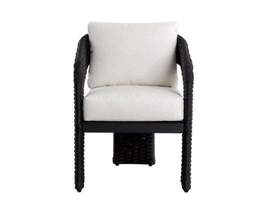 Sunpan - Pylos Dining Armchair - Black - Louis Cream - 111682_CLOSEOUT view 2