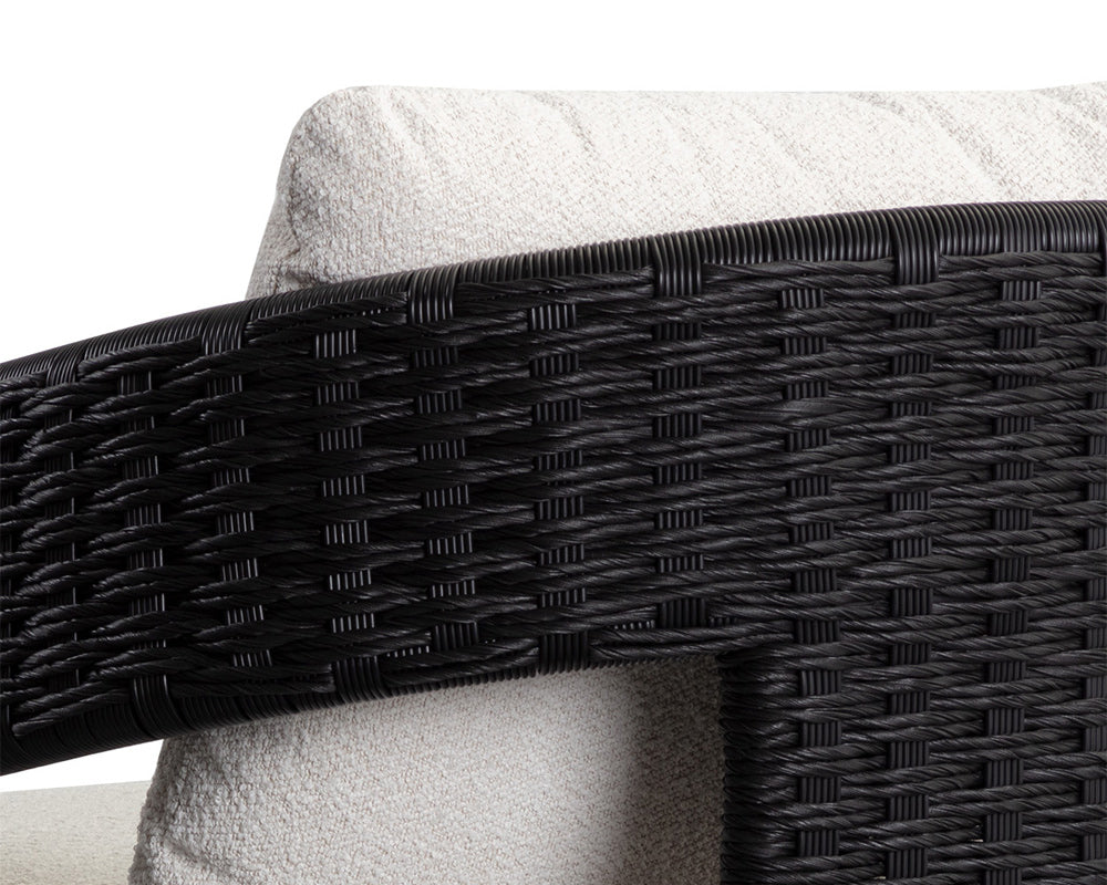 Sunpan - Pylos Dining Armchair - Black - Louis Cream - 111682_CLOSEOUT view 7