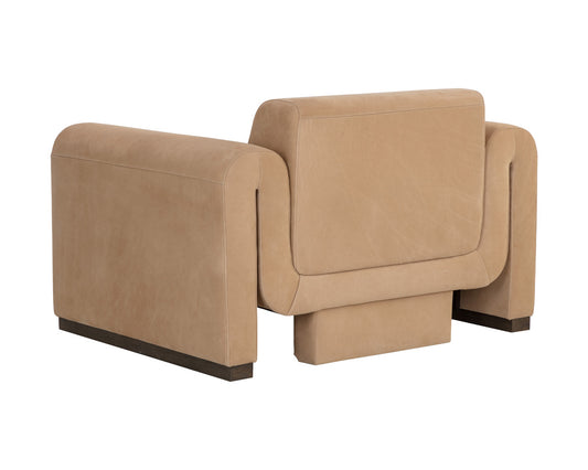 Sunpan - Westport Romer Armchair - Distressed Brown - Nubuck Tan Leather - 111815_CLOSEOUT view 2