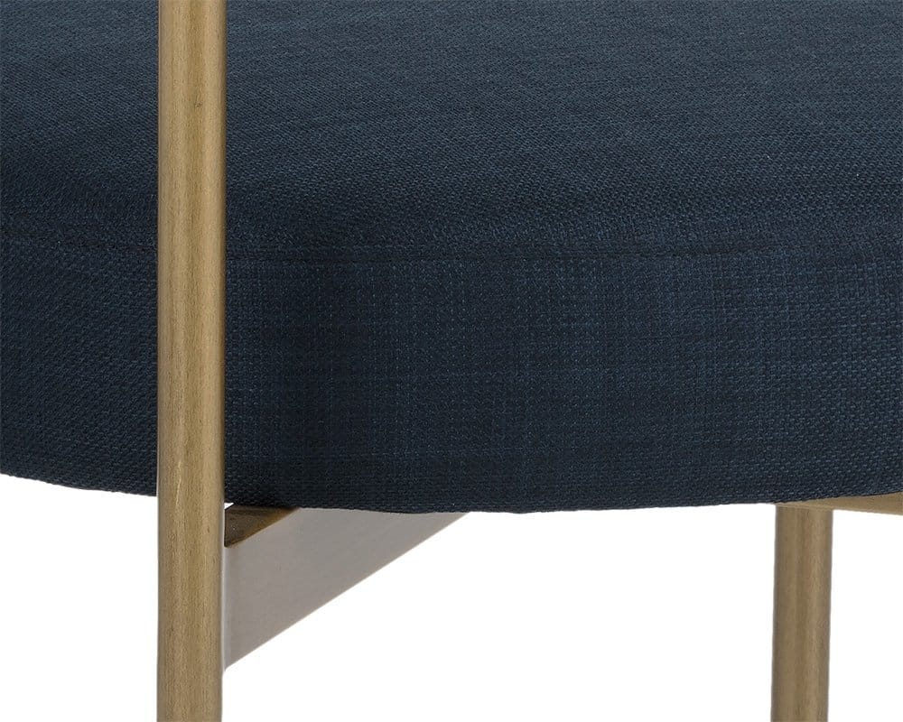 Sunpan - Seneca Dining Chair - Antique Brass - Arena Navy (Set Of 2) - 103363 view 6