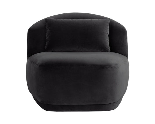Sunpan - Soraya Swivel Armless Chair - Shadow Grey - 111581 view 2