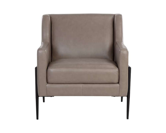 Sunpan - Talula Lounge Chair - Alpine Grey Leather - 107697 veiw 2