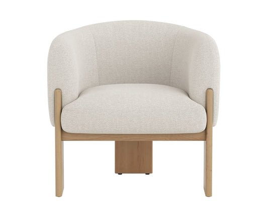 Sunpan - Trine Lounge Chair - Rustic Oak - Dove Cream - 111088_CLOSEOUT view 2