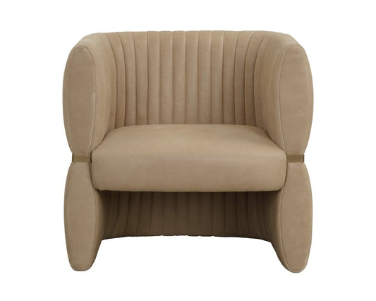 Sunpan - Tryor Lounge Chair - Sahara Sand Leather - 111009 view 2