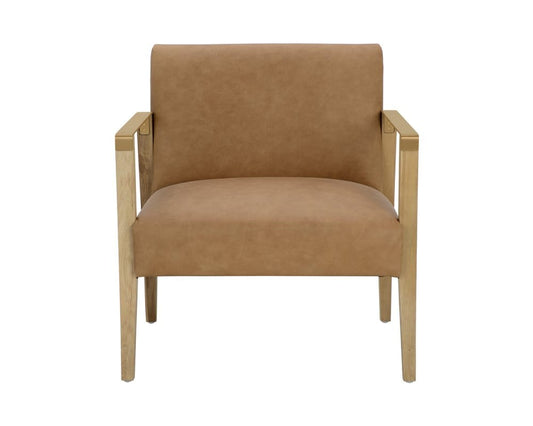 Sunpan - Westport Earl Lounge Chair - Rustic Oak - Ludlow Sesame Leather - 110602 view 2