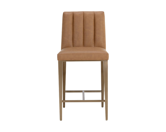 Sunpan - Wilbur Counter Stool - Milliken Cognac - 111431 view 2