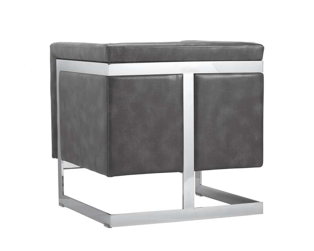 Sunpan - Ikon Yvette Armchair - Stainless Steel - Cantina Magnetite - 110608_CLOSEOUT veiw 4