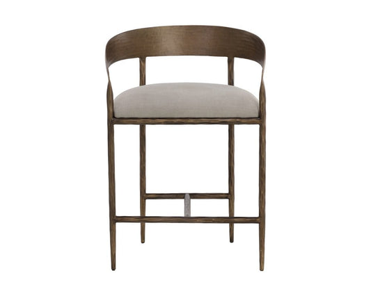 Sunpan - Zanatta Counter Stool - Zenith Taupe Grey - 110614 view 2