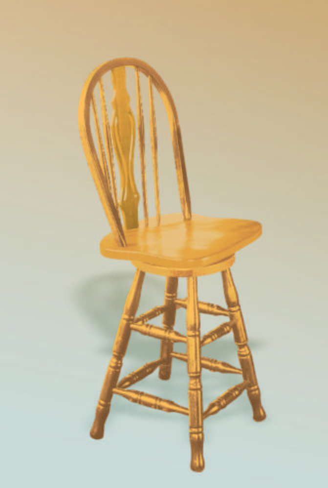Sunset Trading - 24in Keyhole Barstool in Light Oak Finish - DLU-B124-24-LO veiw 1