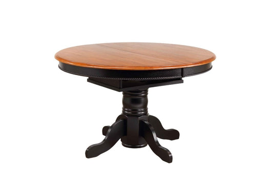 Sunset Trading - 5 Piece Pedestal Butterfly Leaf Dining Set with Keyhole Chairs - DLU-TBX4866-124S-BCH5PC veiw 2