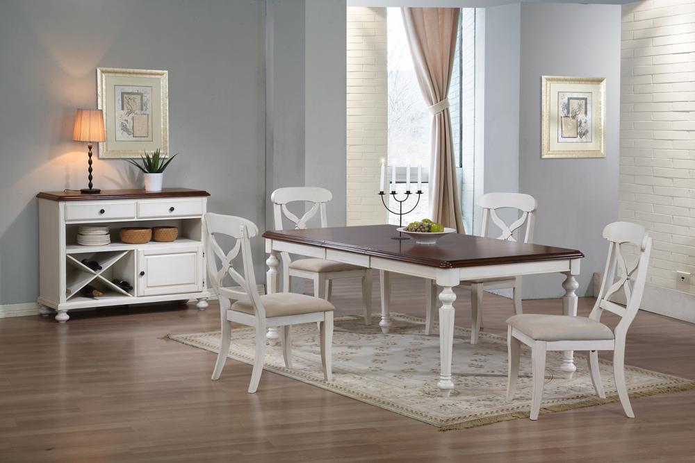 Sunset Trading - 6 Piece Andrews Butterfly Leaf Dining Table Set with Server - DLU-ADW4276-C12-SRAW6PC veiw 1