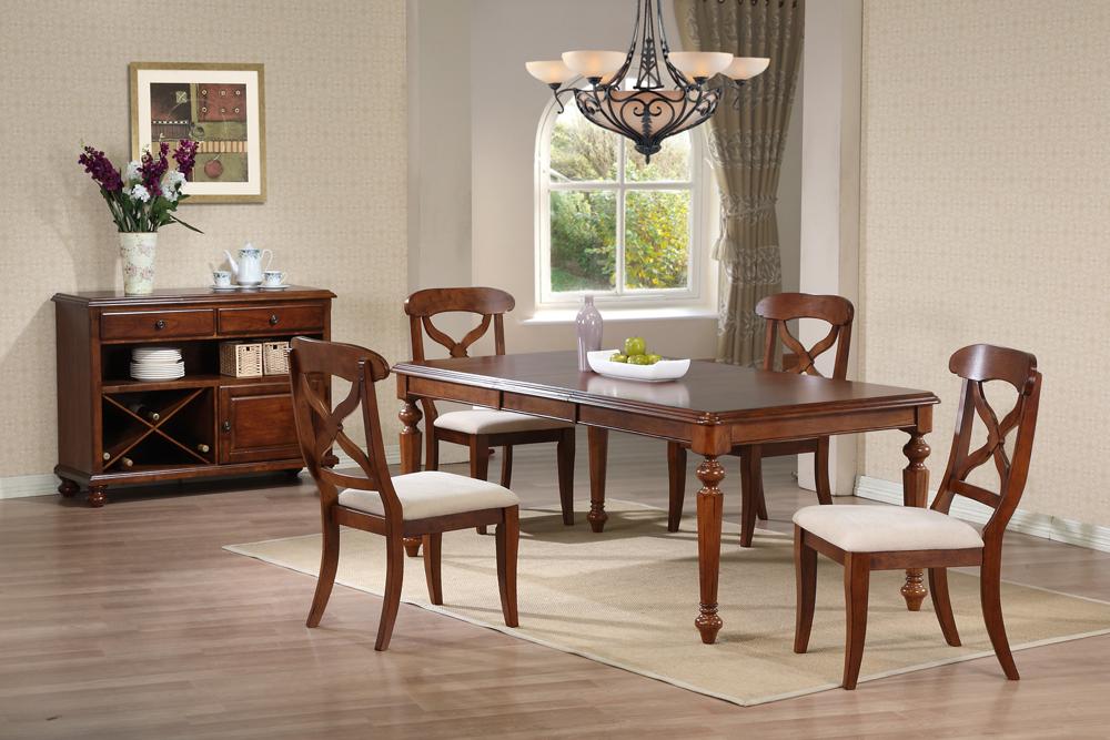 Sunset Trading - 6 Piece Andrews Butterfly Leaf Dining Table Set with Server - DLU-ADW4276-C12-SRCT6PC veiw 1