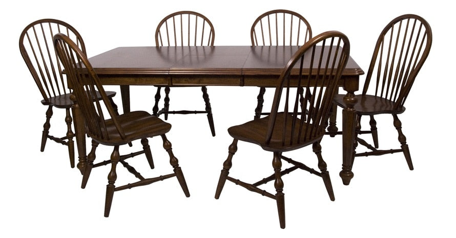 Sunset Trading - 7 Piece Andrews Butterfly Leaf Dining Table Set in Chestnut - DLU-ADW4276-C30-CT7PC veiw 1