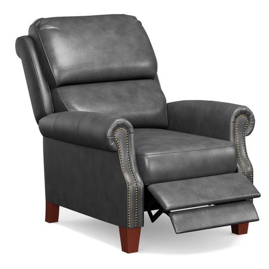 Sunset Trading - Alexander Pushback Leather Recliner Dark Grey - SY-689-86-9307-97 veiw 2