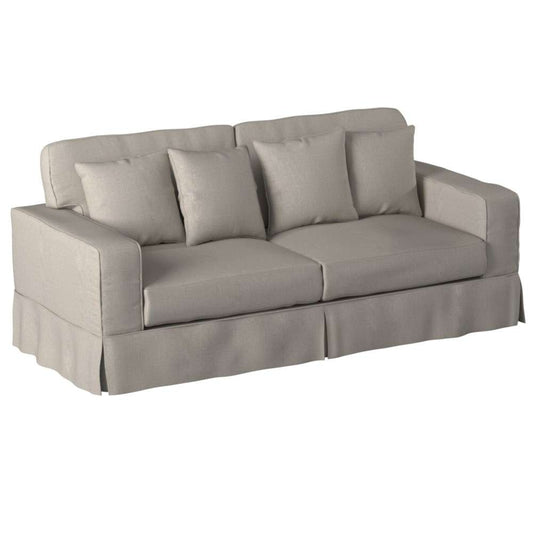 Sunset Trading - American Slipcovered 88in Sofa in Light Gray - SU-108500-220591 veiw 2