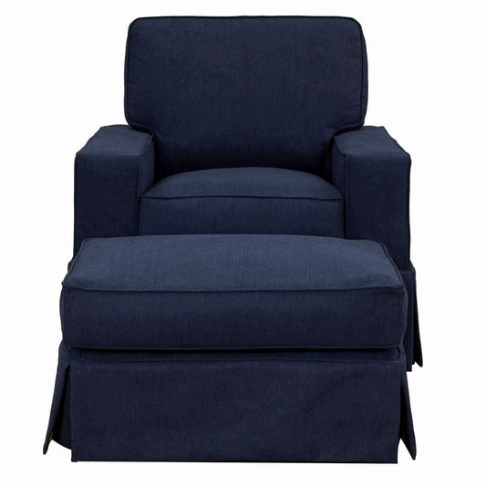 Sunset Trading - Americana Slipcover Only for Rectangular Ottoman - SU-108530SC-391049 veiw 2
